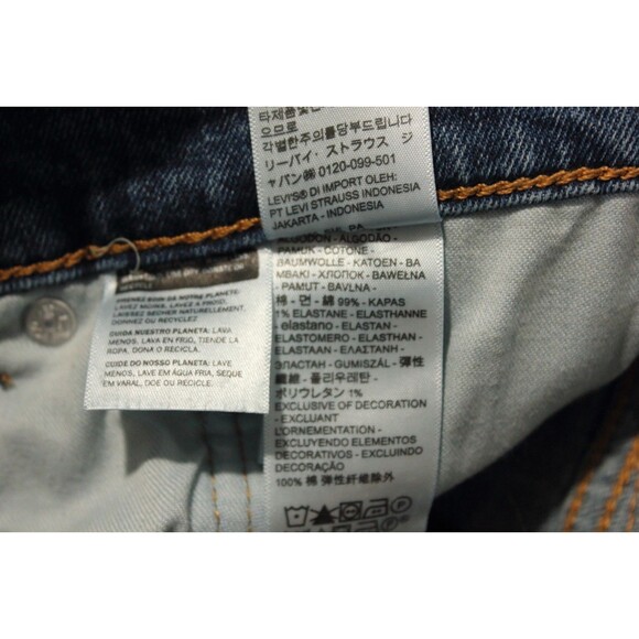 Levis 505 Jeans Mens Blue Denim Straight Leg Classic Pants Tag Sz 36X30 (35X30) - Picture 10 of 11